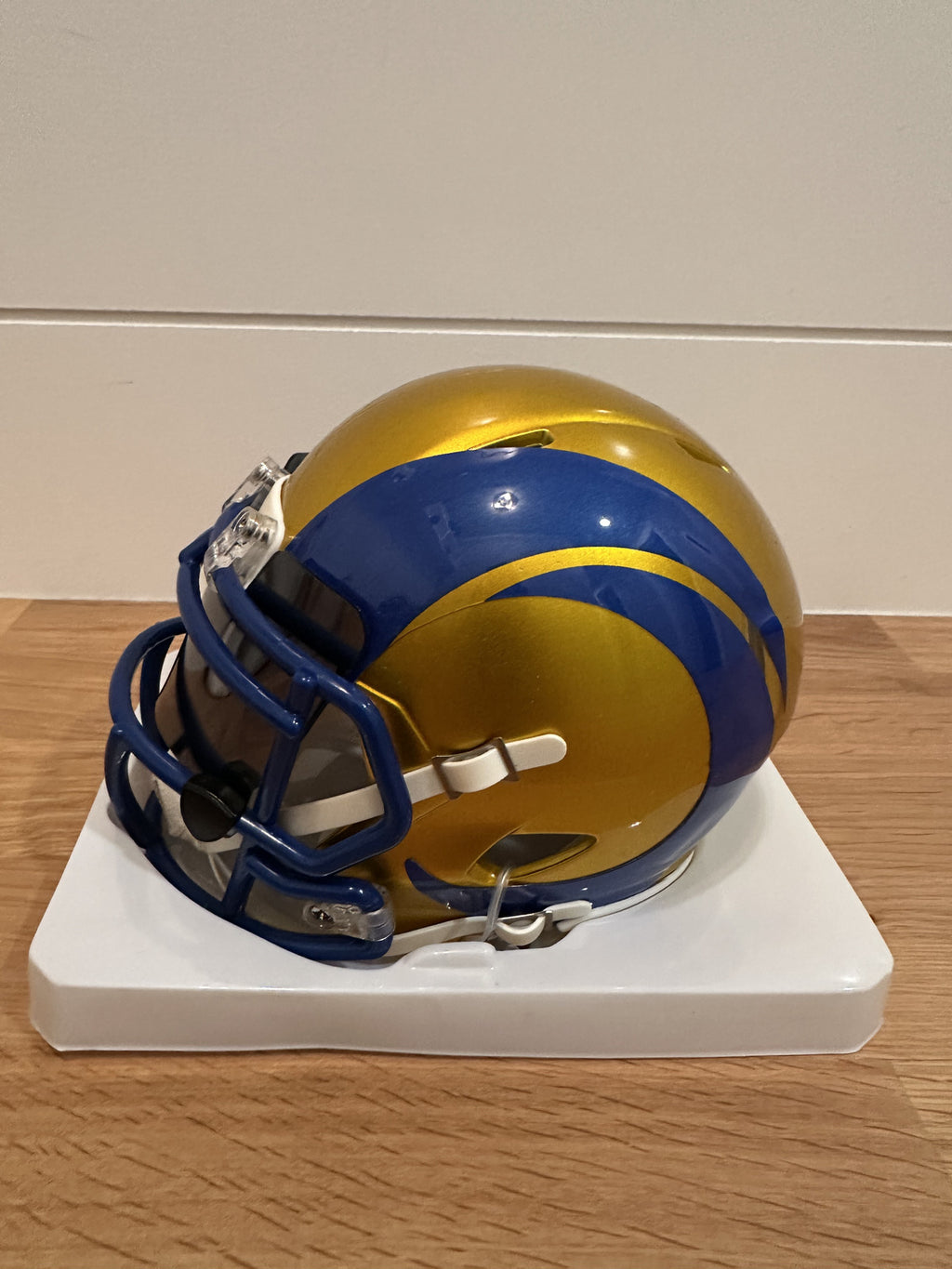 Eric Dickerson / Marshall Faulk / Jerome Bettis Rams Triple Signed Mini Helmet –