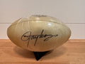 Lawrence Taylor Signed Gold Wilson Duke NFL Football — Beckett Witness Certified