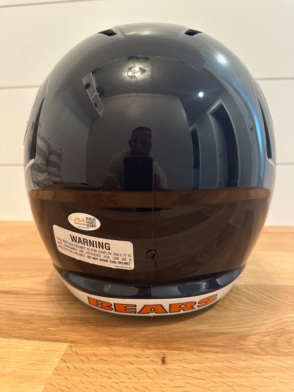 Kyle Monangai Signed Chicago Bears Full-Size Replica Helmet – JSA Witnessed