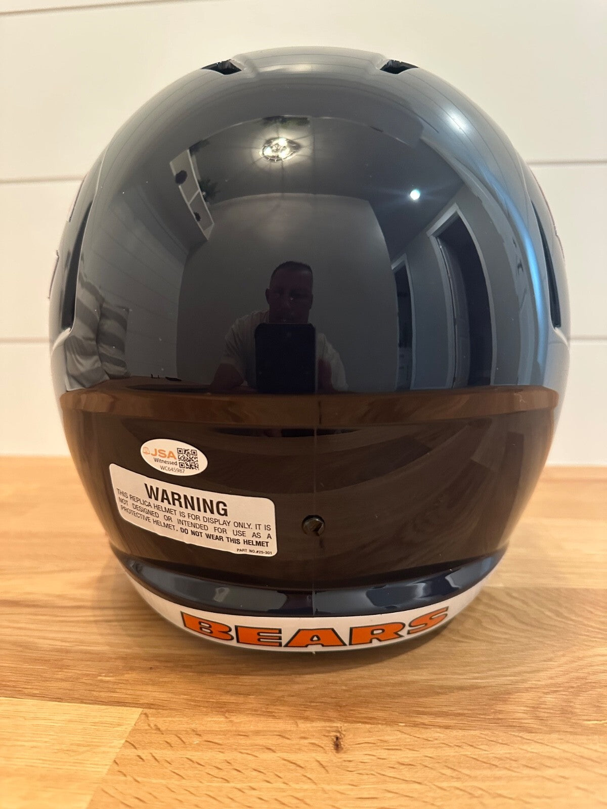 Kyle Monangai Signed Chicago Bears Full-Size Replica Helmet – JSA Witnessed