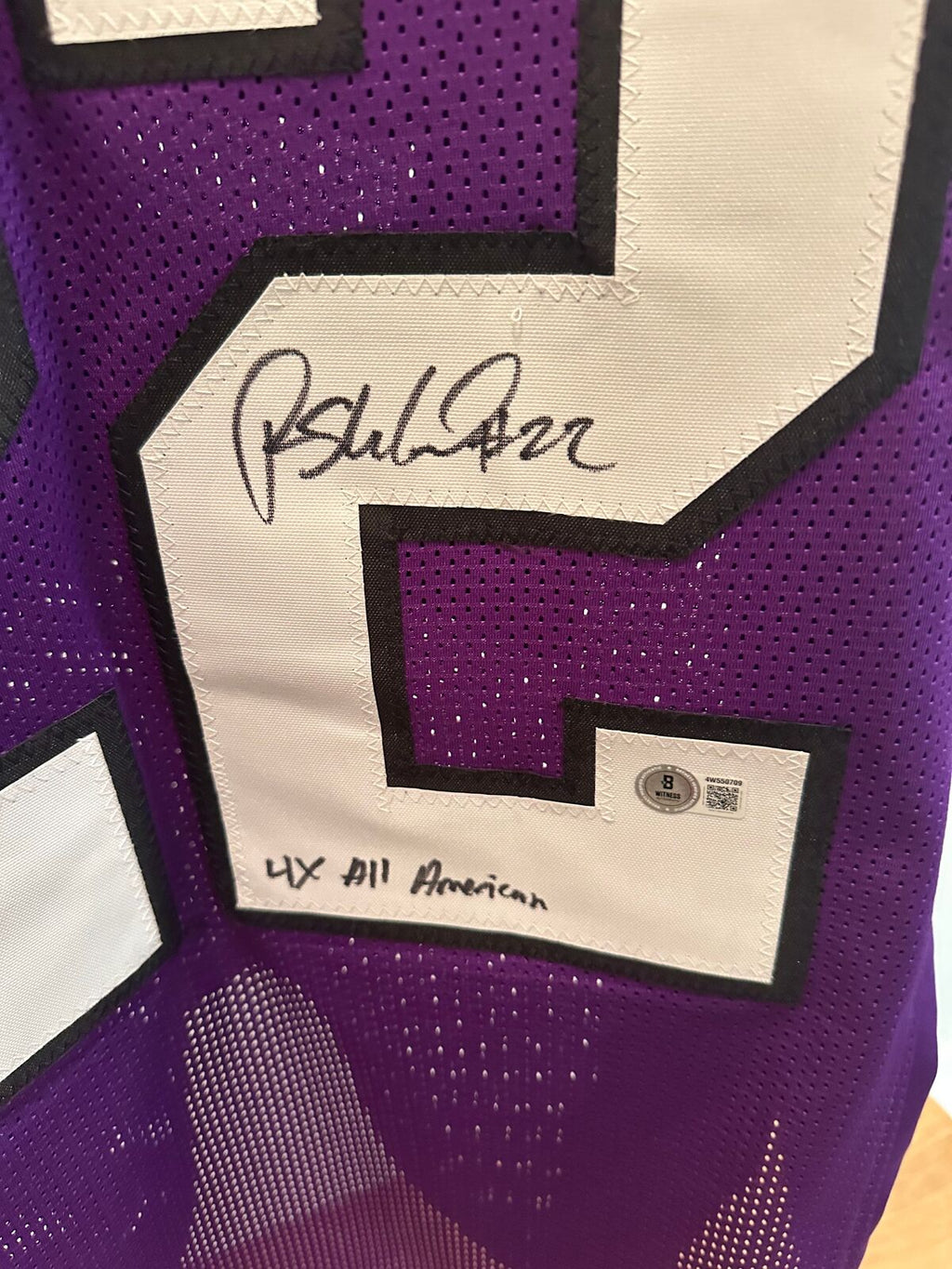 Rashid Shaheed Signed #22 Purple Weber State Jersey “4X All American” – Beckett