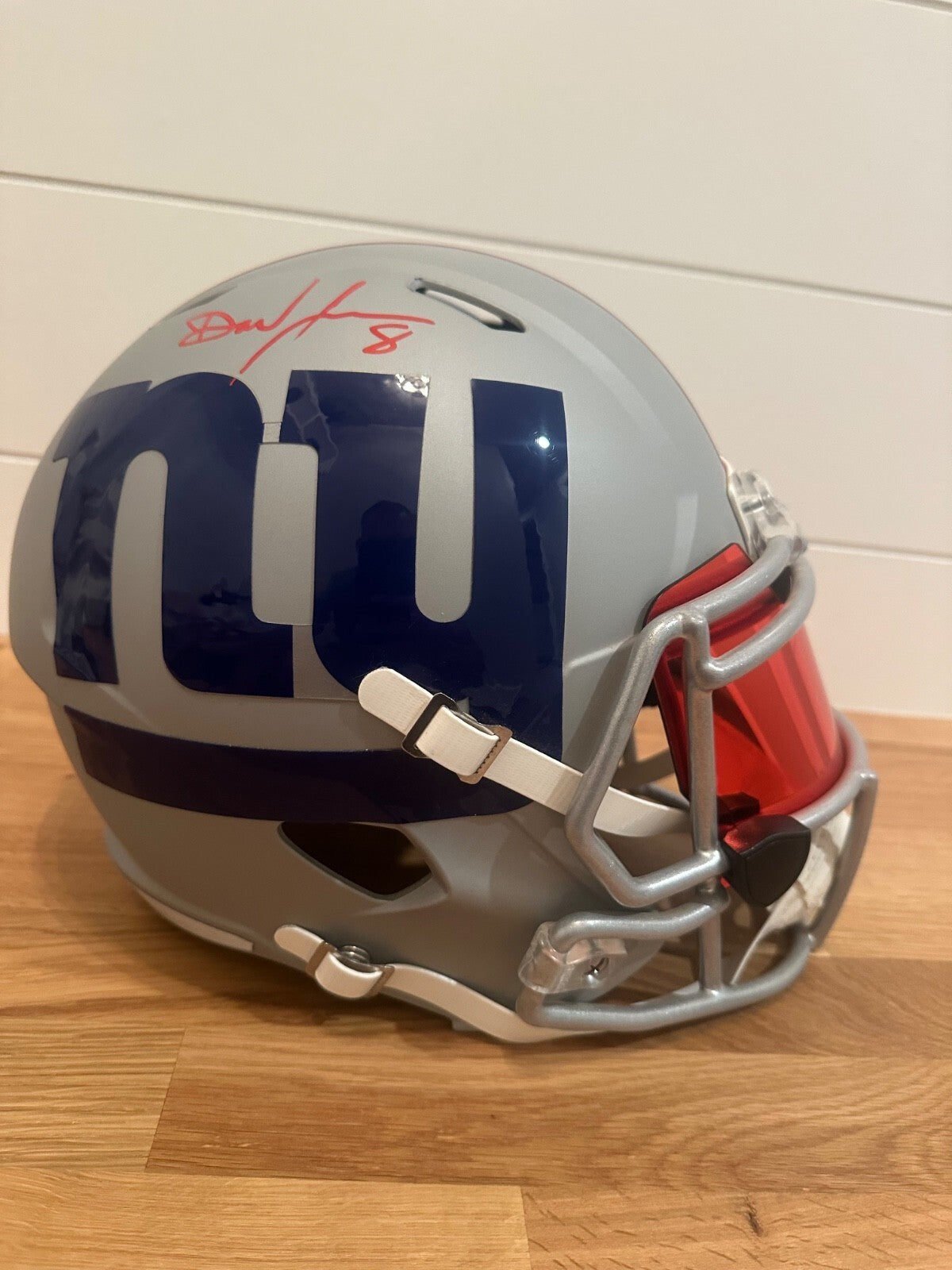 Daniel Jones Signed New York Giants Full-Size AMP Replica Helmet – JSA COA