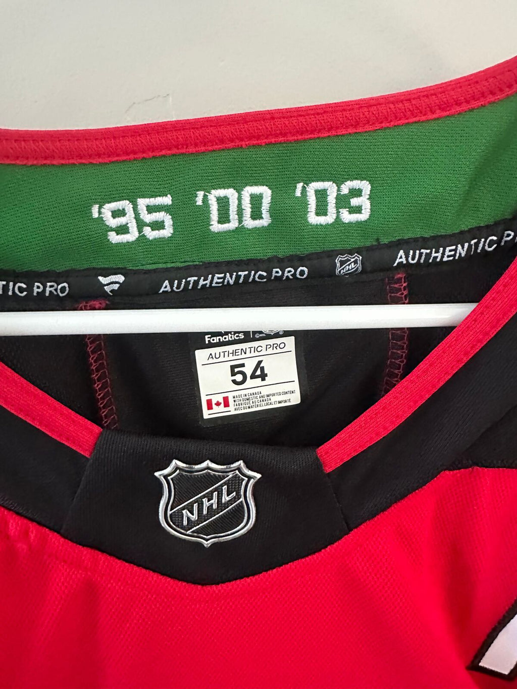 Jack Hughes #86 New Jersey Devils Fanatics Authentic Pro jersey, size 54.