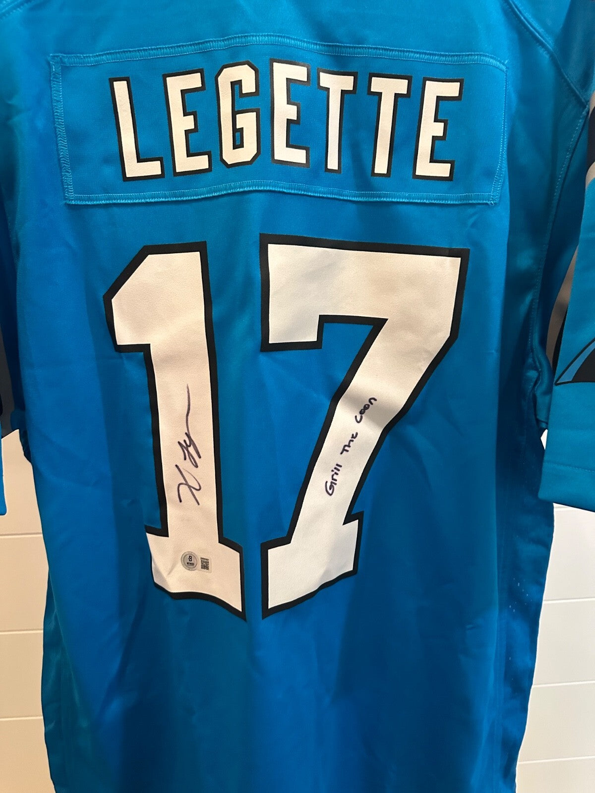 Xavier Legette Signed Carolina Panthers Nike Jersey – Beckett Witnessed