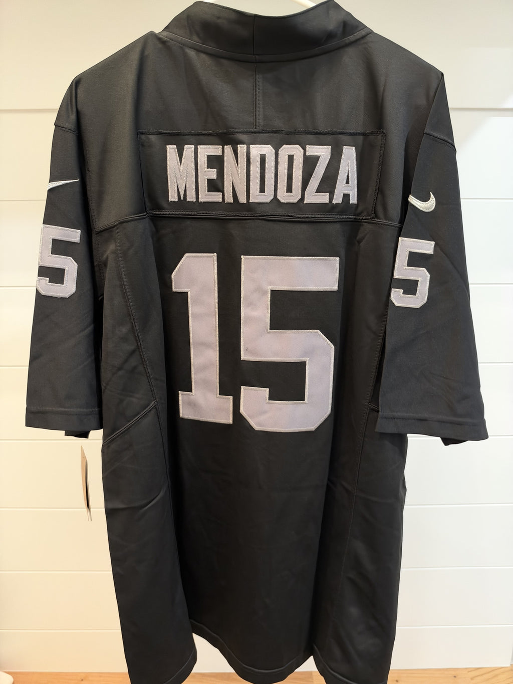 Fernando Mendoza Raiders #15 Black Stitched Jersey Large With Tags