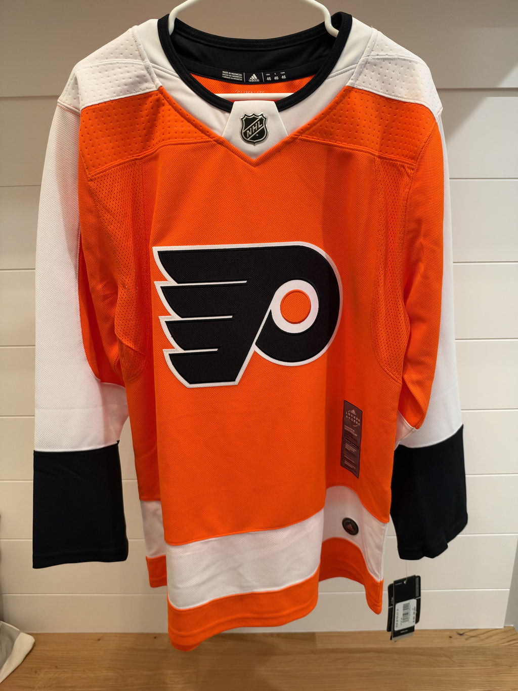 Philadelphia Flyers Orange Blank Adidas Climalite Hockey Jersey Size 46 NWT