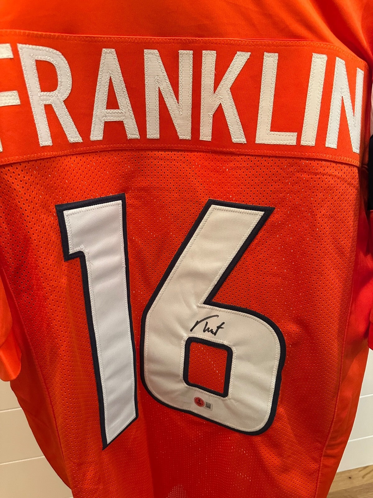 Troy Franklin Signed Denver Broncos #16 Jersey – Beckett Witnessed