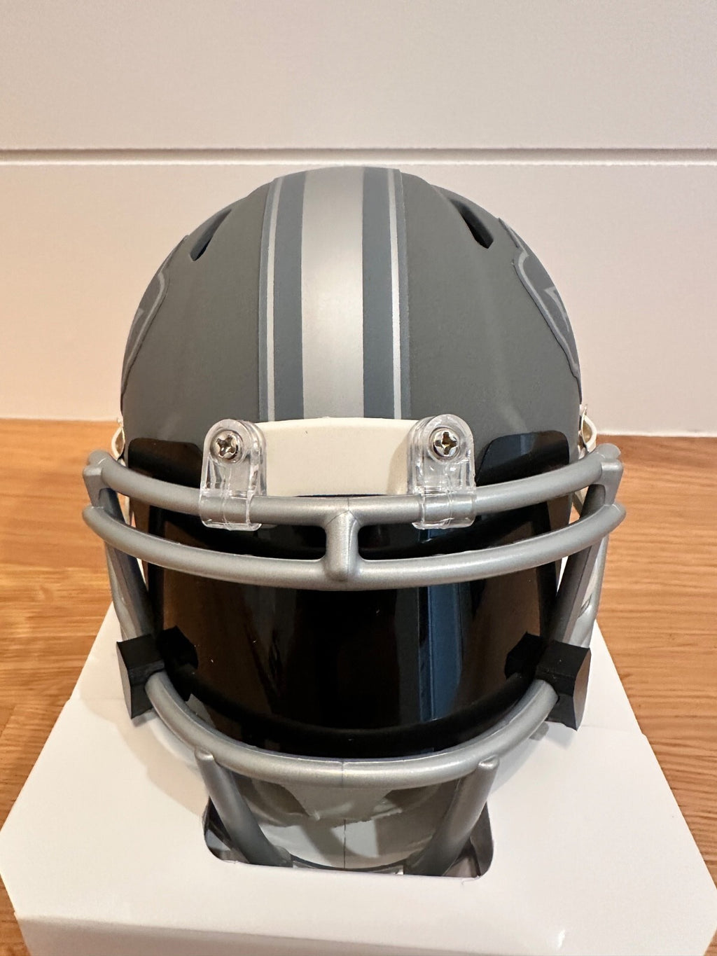 Andre Reed Signed Buffalo Bills Slate Mini Helmet with visor– JSA Witnessed
