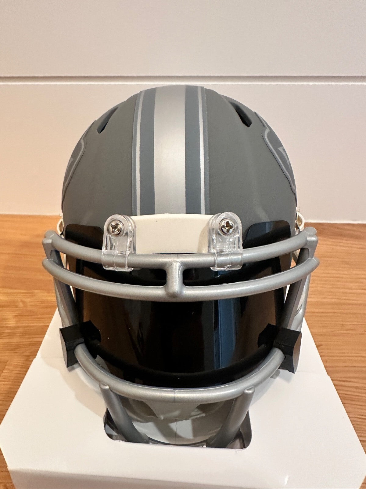 Andre Reed Signed Buffalo Bills Slate Mini Helmet with visor– JSA Witnessed