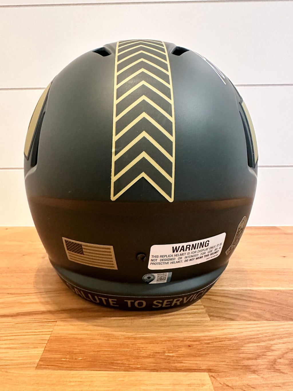 Davante Adams Signed LA Rams Salute to Service Full Size Replica Helmet –