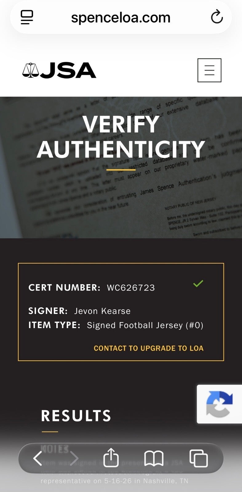 Jevon Kearse Signed Tennessee Titans #90 Jersey – JSA Witnessed