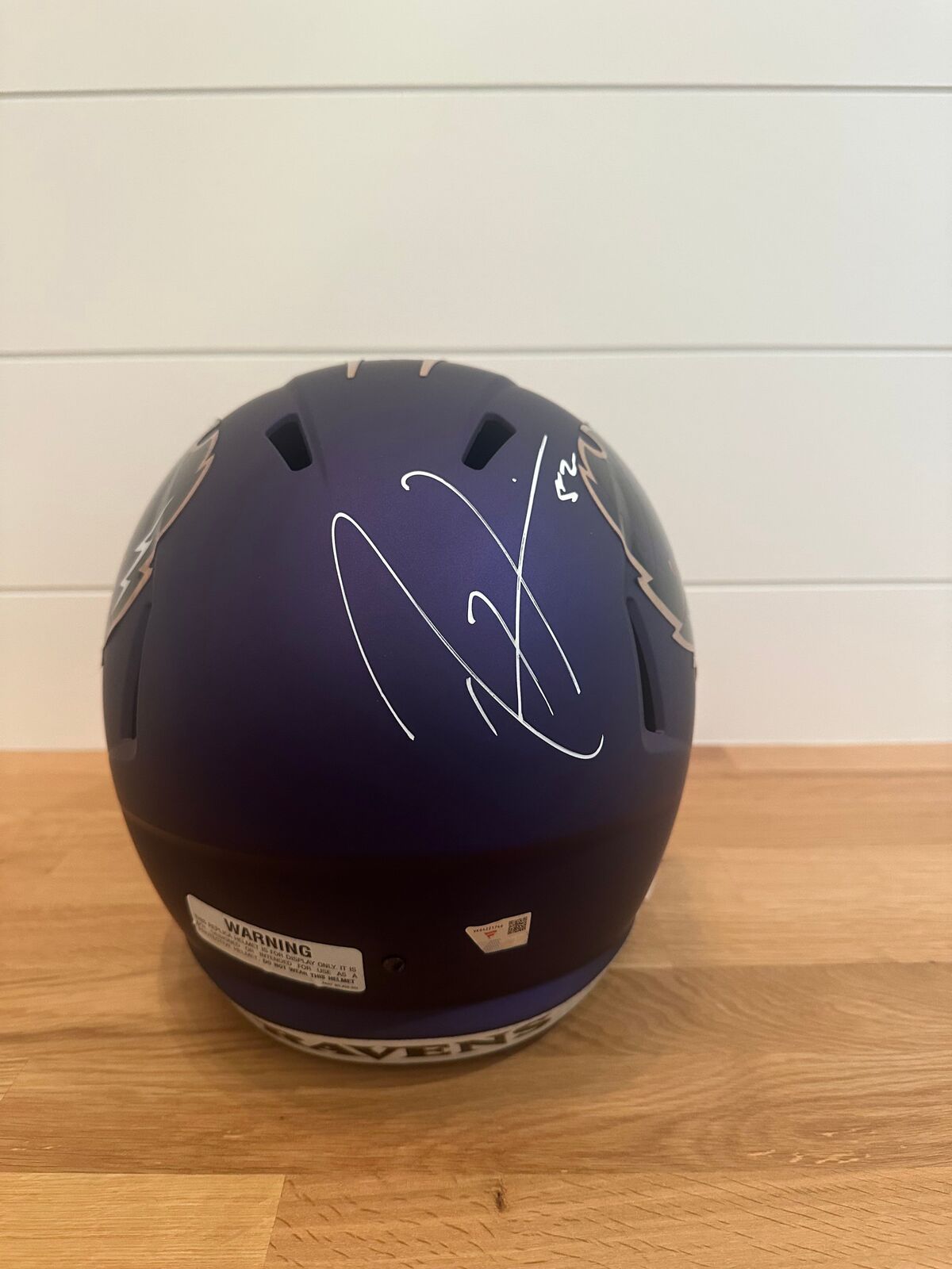 Ray Lewis Signed Baltimore Ravens 2024 Alternate Full-Size Replica Helmet –