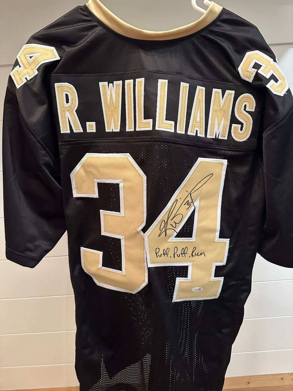 Ricky Williams Autographed New Orleans Saints Jersey w/ "Puff, Puff, Pass" Inscr