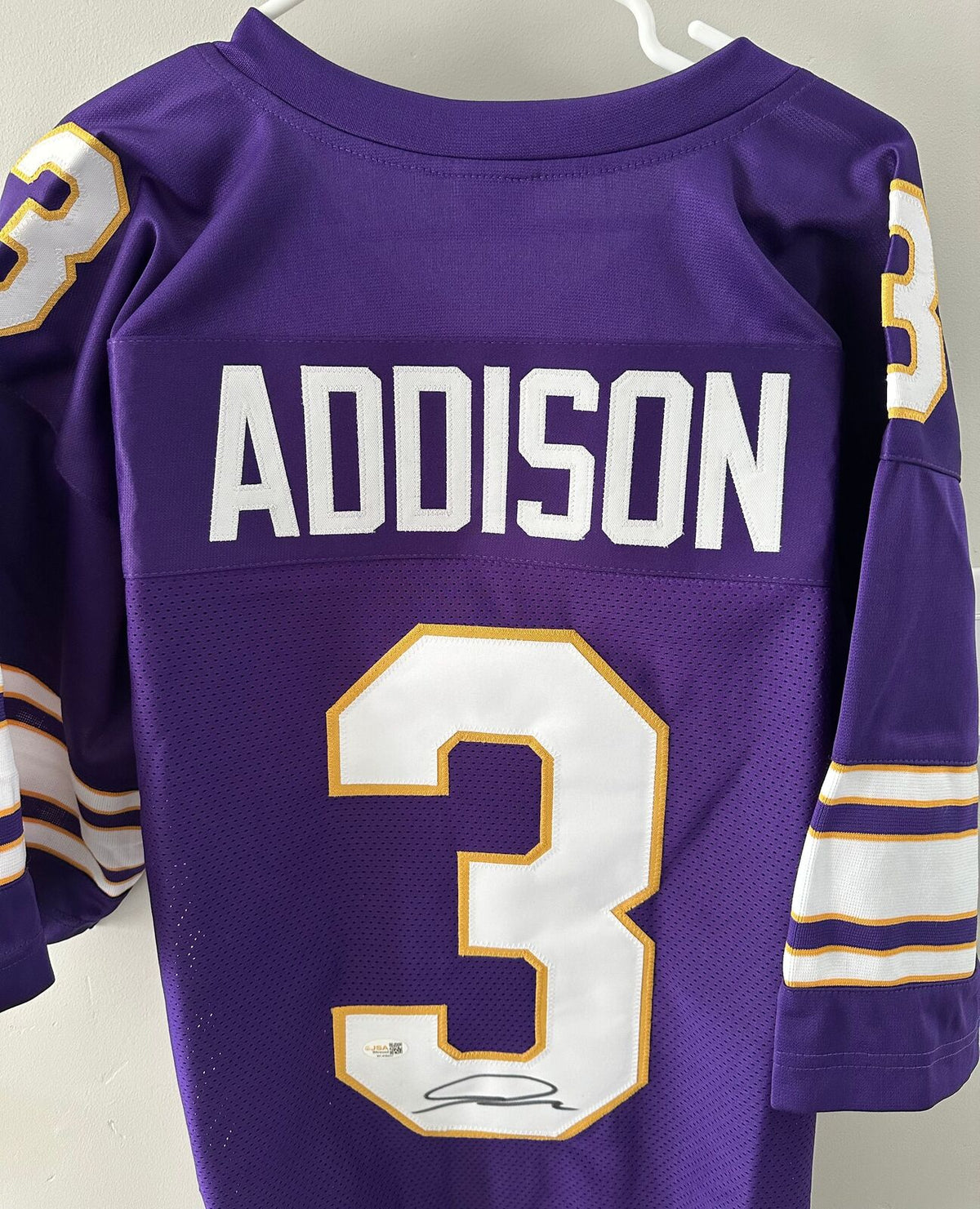 Jordan Addison Signed Minnesota Vikings Jersey #3 – JSA Witnessed COA