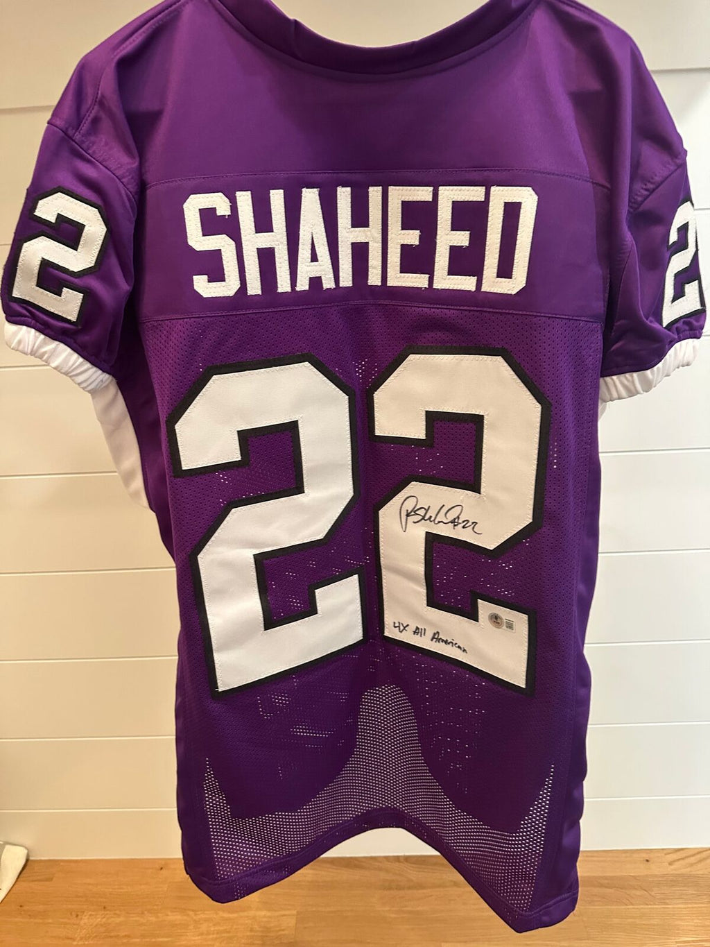 Rashid Shaheed Signed #22 Purple Weber State Jersey “4X All American” – Beckett