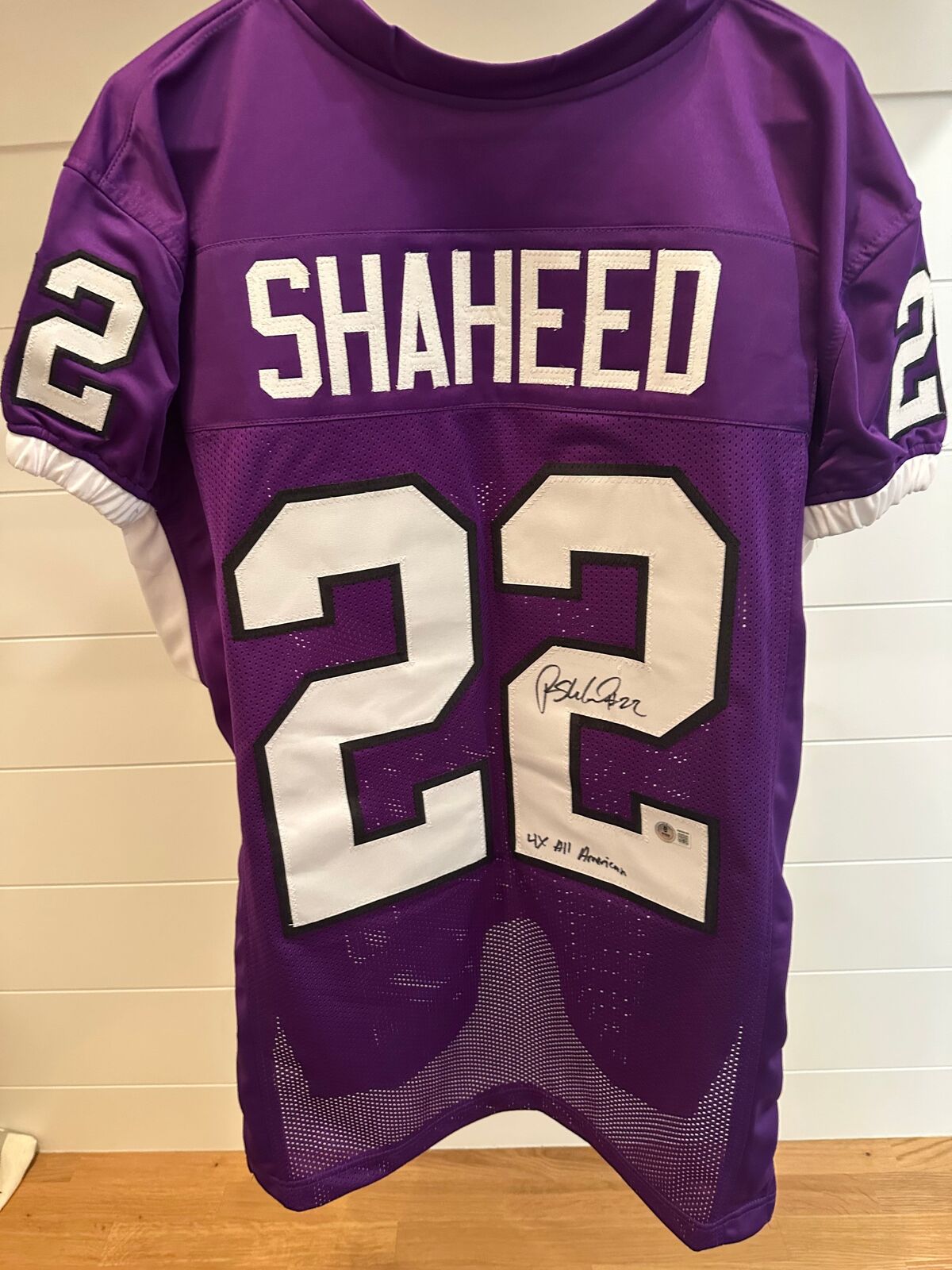 Rashid Shaheed Signed #22 Purple Weber State Jersey “4X All American” – Beckett