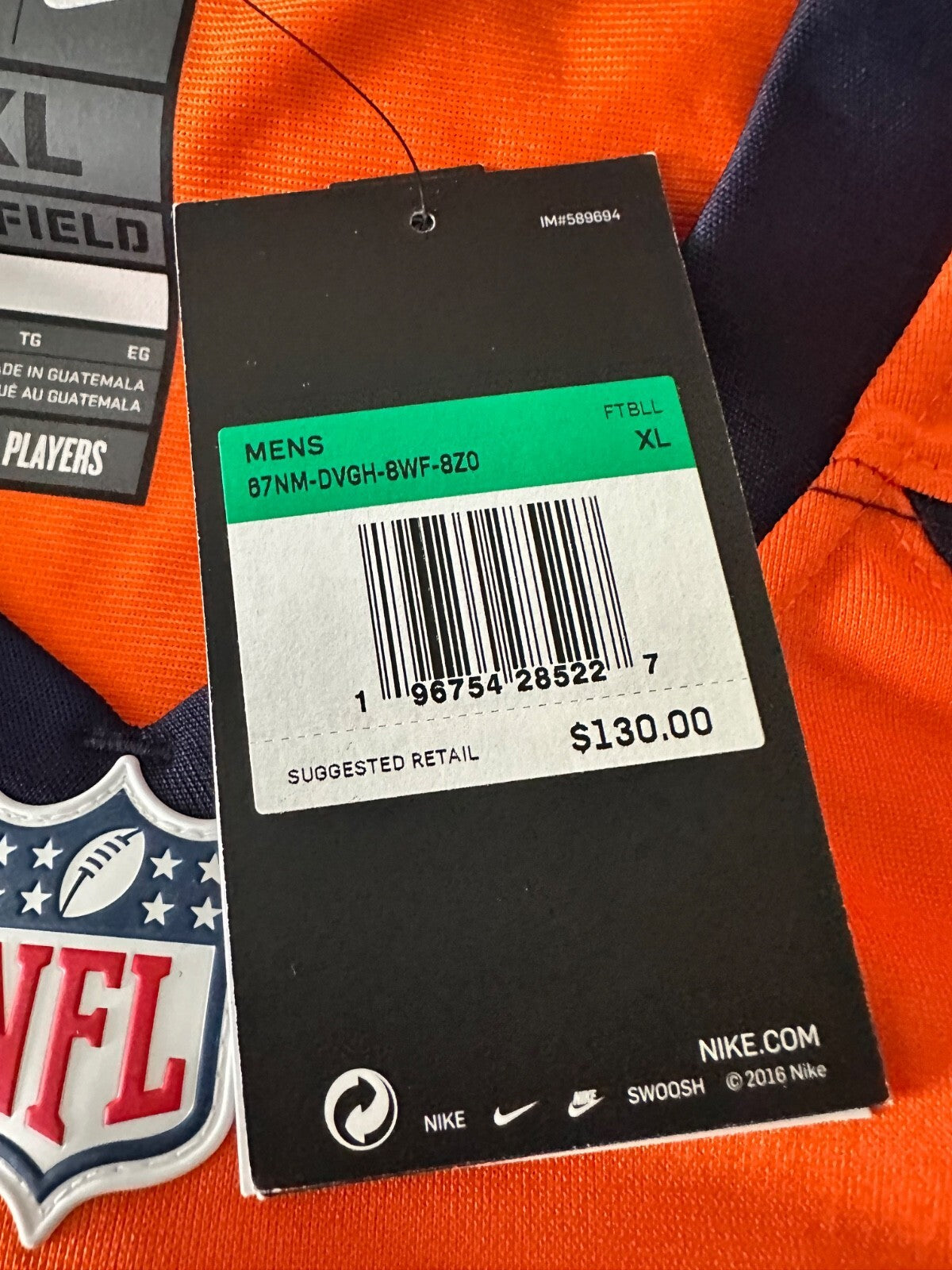 Russell Wilson #3 Denver Broncos Nike On-Field Jersey XL – New With Tags