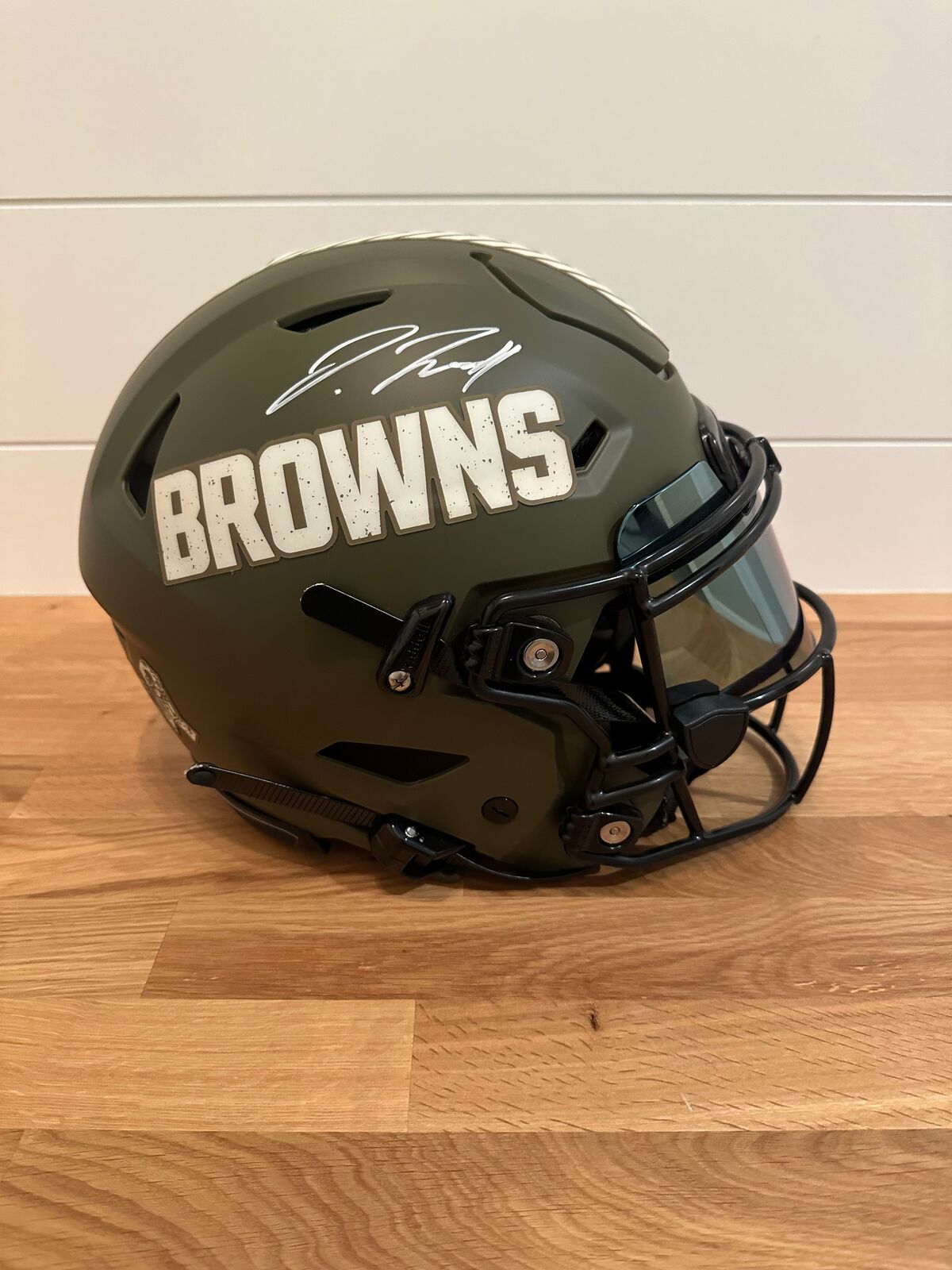 Jerry Jeudy Signed Cleveland Browns STS Riddell SpeedFlex Authentic Helmet