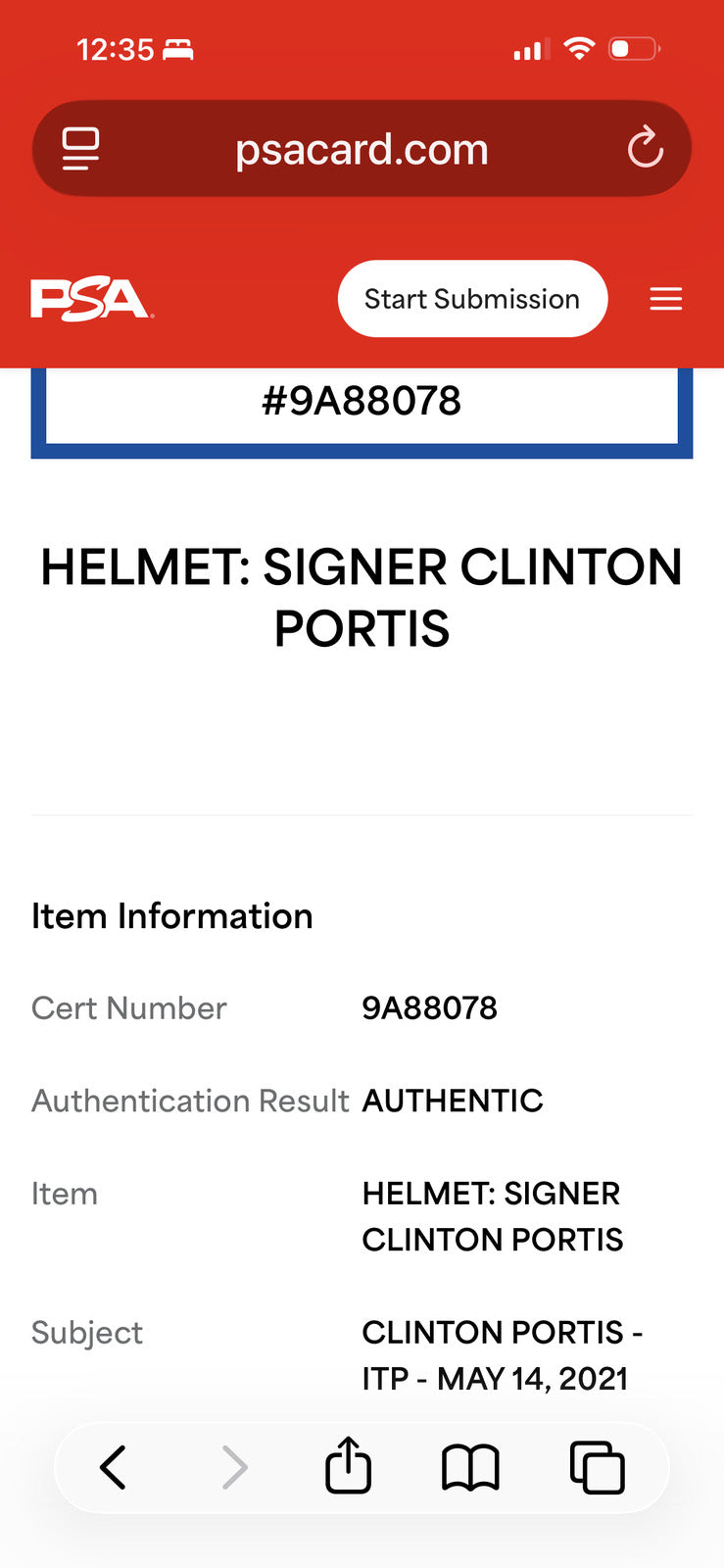 Clinton Portis Signed Miami Hurricanes Full-Size Riddell Authentic Helmet – PSA
