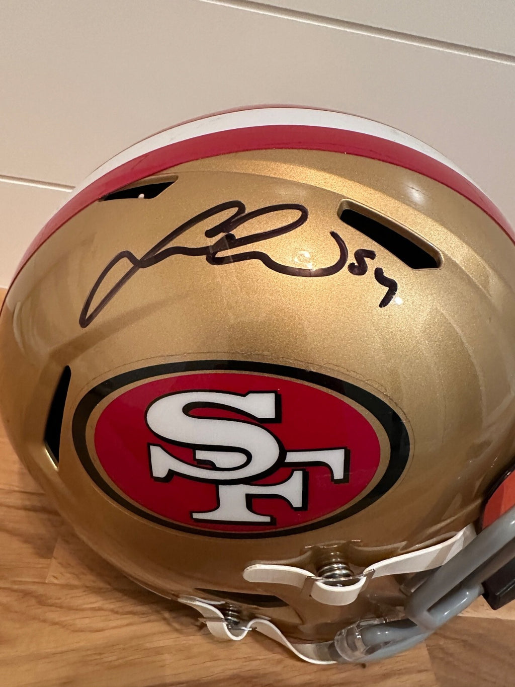 Fred Warner Signed 49ers Full-Size Riddell Speed Replica Helmet – Beckett