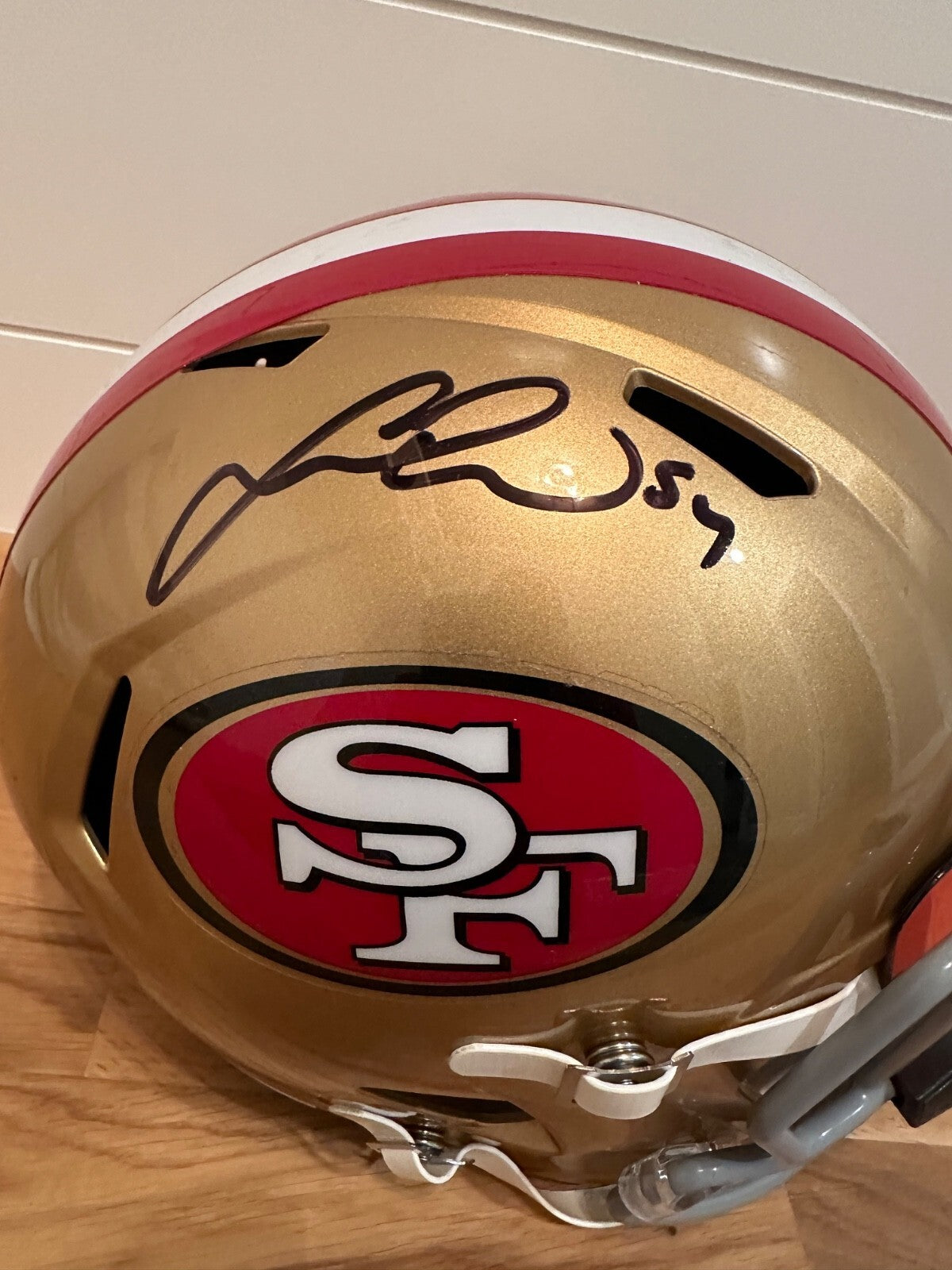Fred Warner Signed 49ers Full-Size Riddell Speed Replica Helmet – Beckett