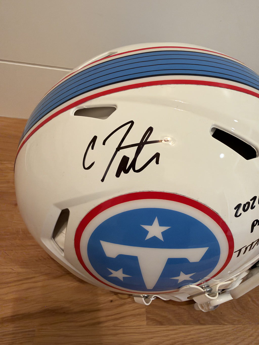 Carnell Tate Signed Titans Authentic Riddell Speed Helmet 8/10  Inscribed