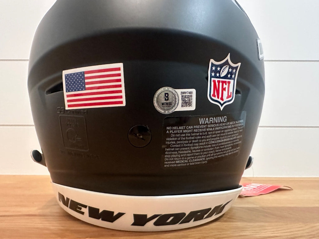 Justin Fields Signed Jets Authentic Riddell SpeedFlex Helmet – Beckett Witnessed