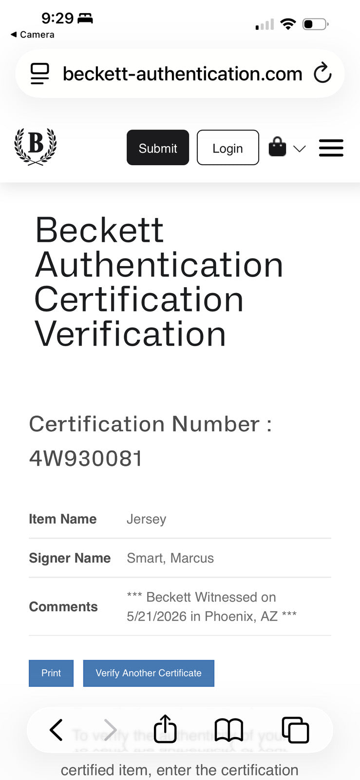Marcus Smart Signed Los Angeles Lakers #36 Purple Jersey – Beckett