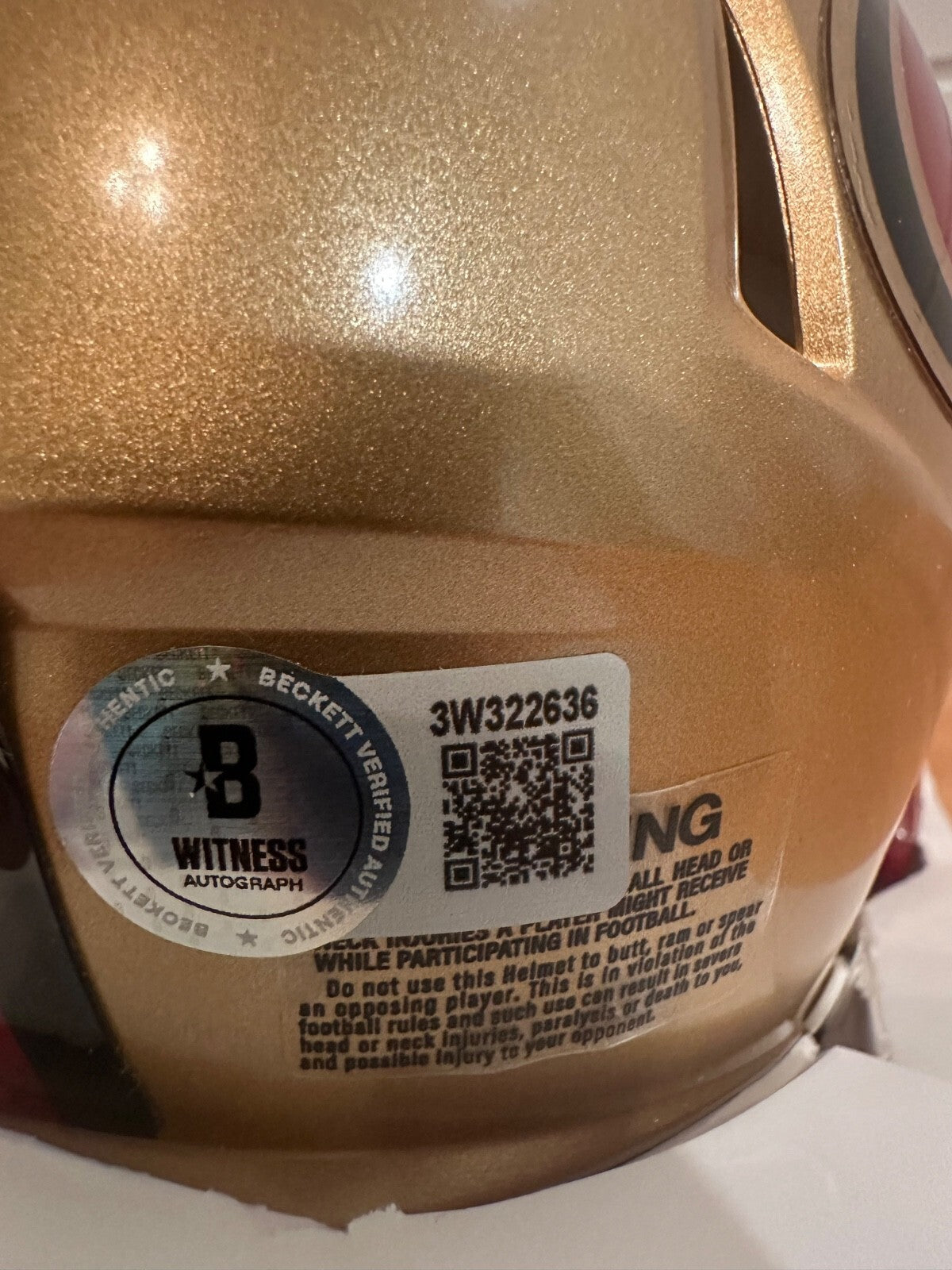 Garrison Hearst Signed 49ers Mini Helmet – Beckett Witnessed