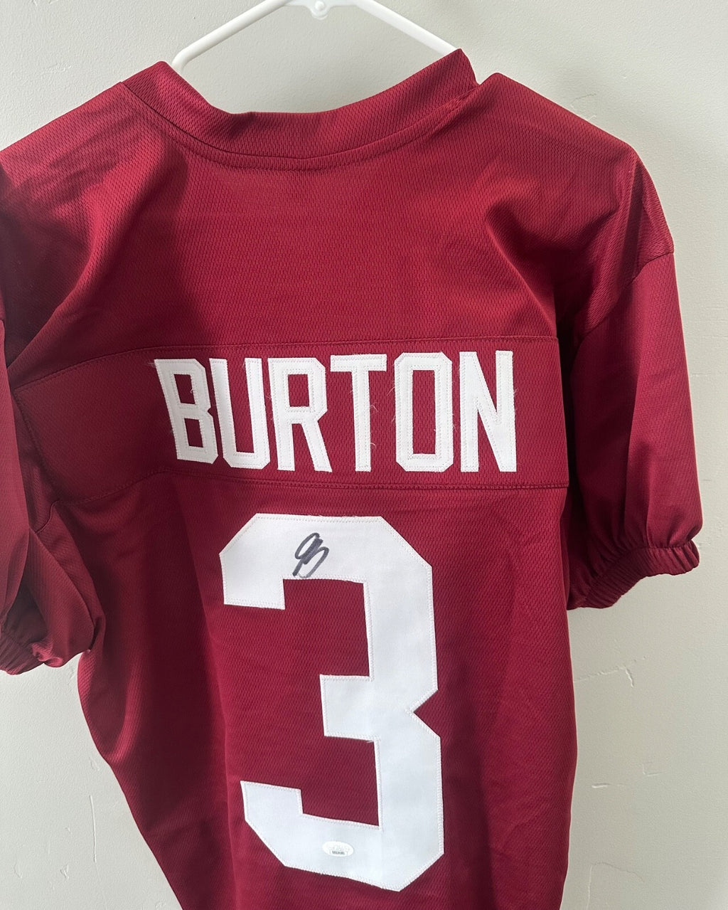 Jermaine Burton hand-signed Alabama Crimson Tide custom jersey.