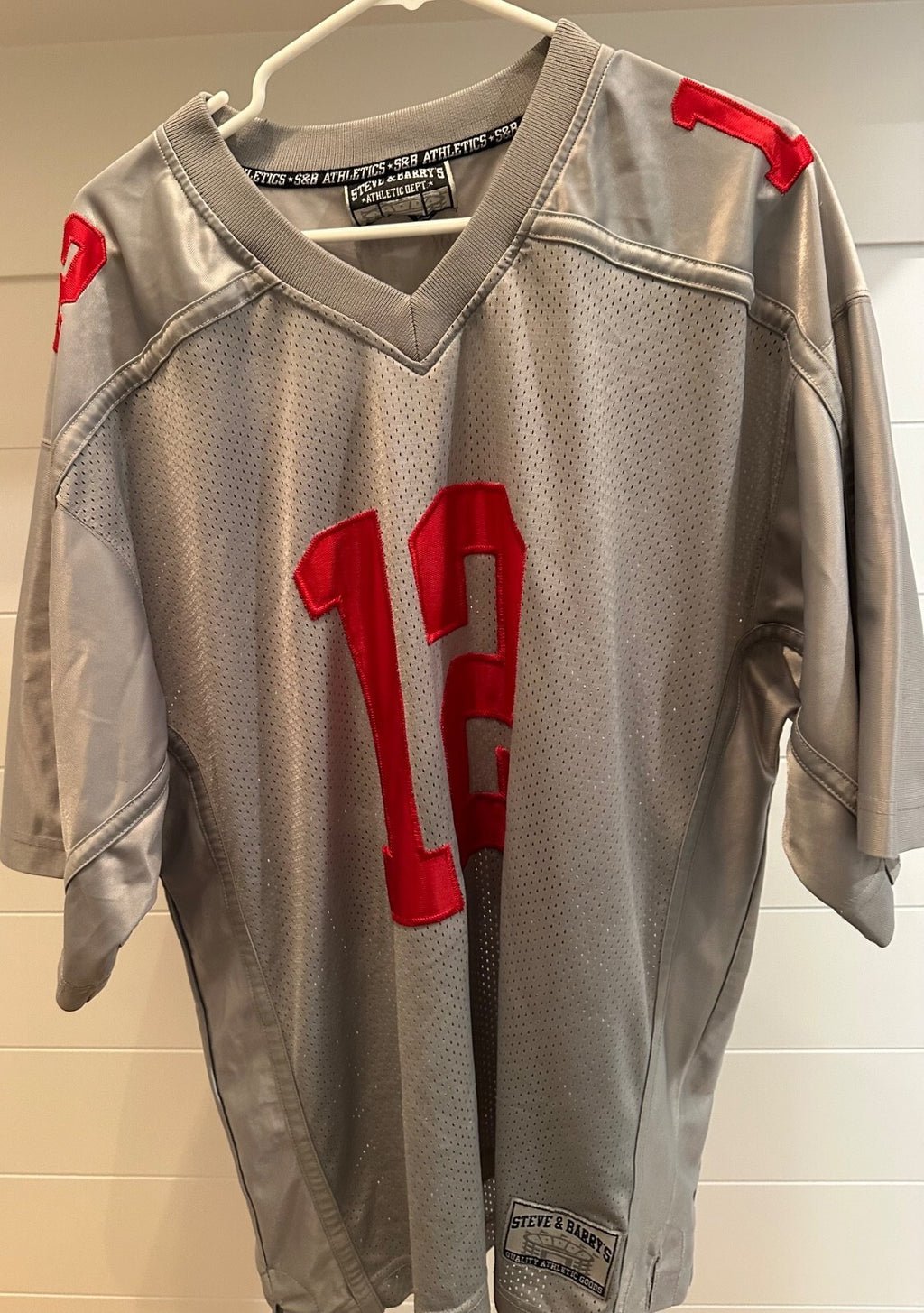 Ohio State Buckeyes #12 Gray Steve & Barry’s Football Jersey Men’s XXL