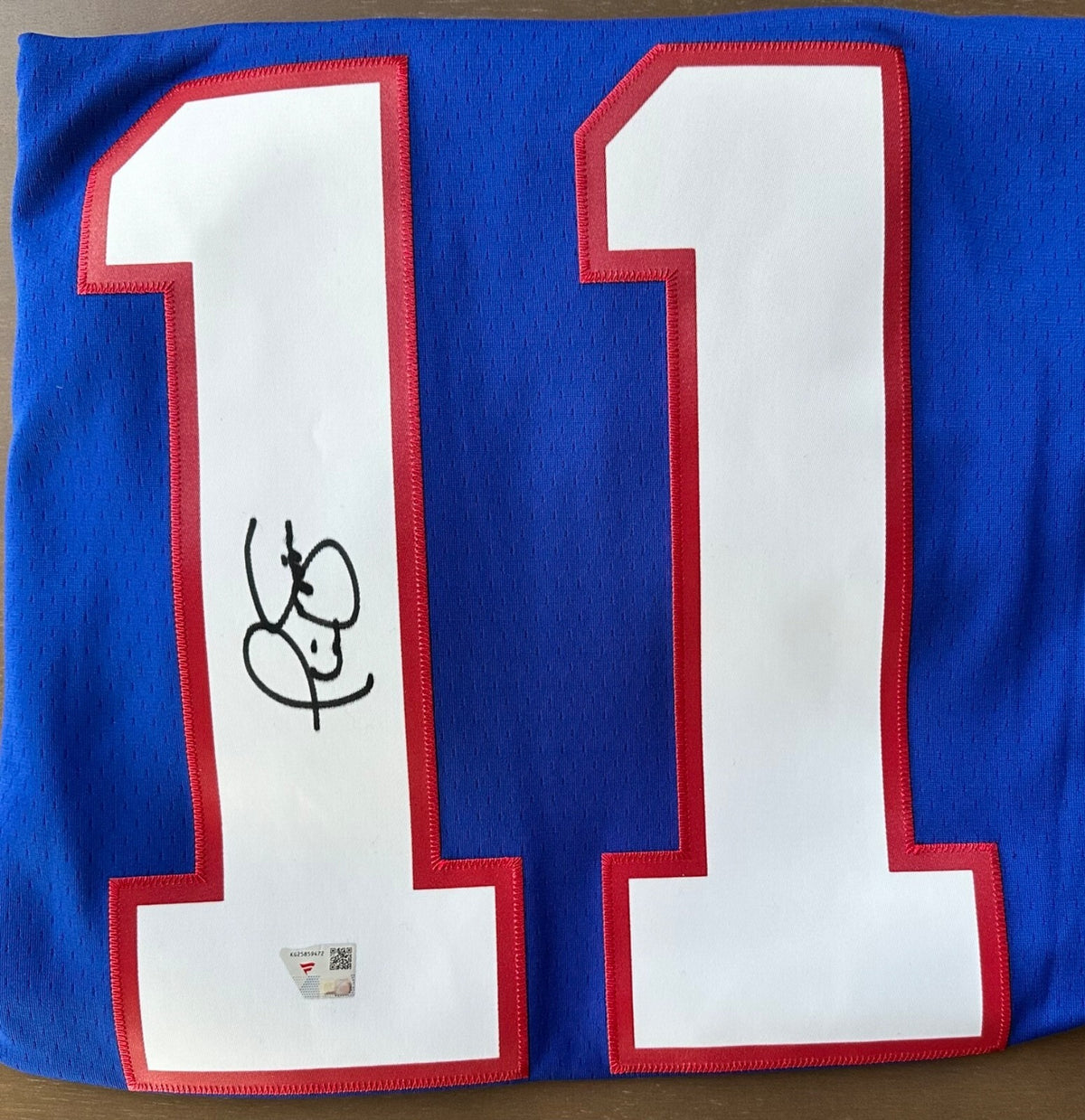 Phil Simms Signed Mitchell & Ness Autographed & Inscribed Fanatics NY Giants