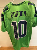 Josh Gordon Signed Seattle Seahawks #10 Lime Green Jersey – “420” Inscription –