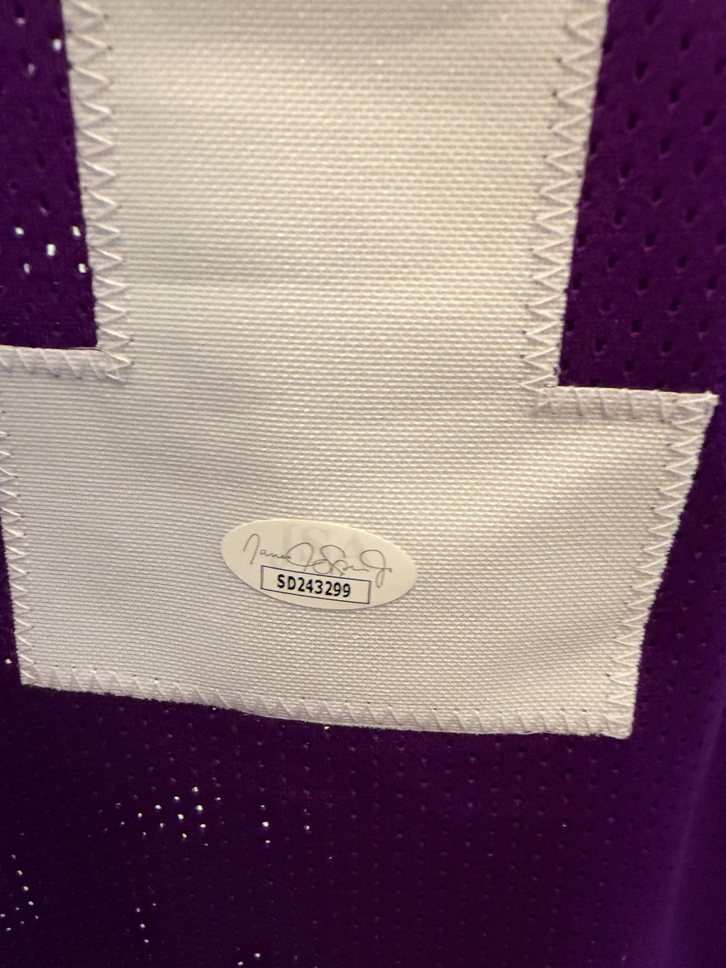 Trey'Dez Green Signed LSU Tigers Custom Jersey #14 XL Purple JSA COA