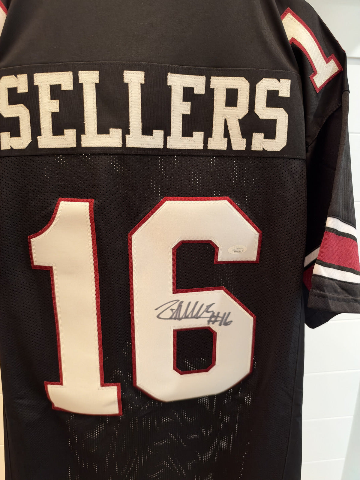 LaNorris Sellers Signed South Carolina Gamecocks #16 Black Custom Jersey JSA