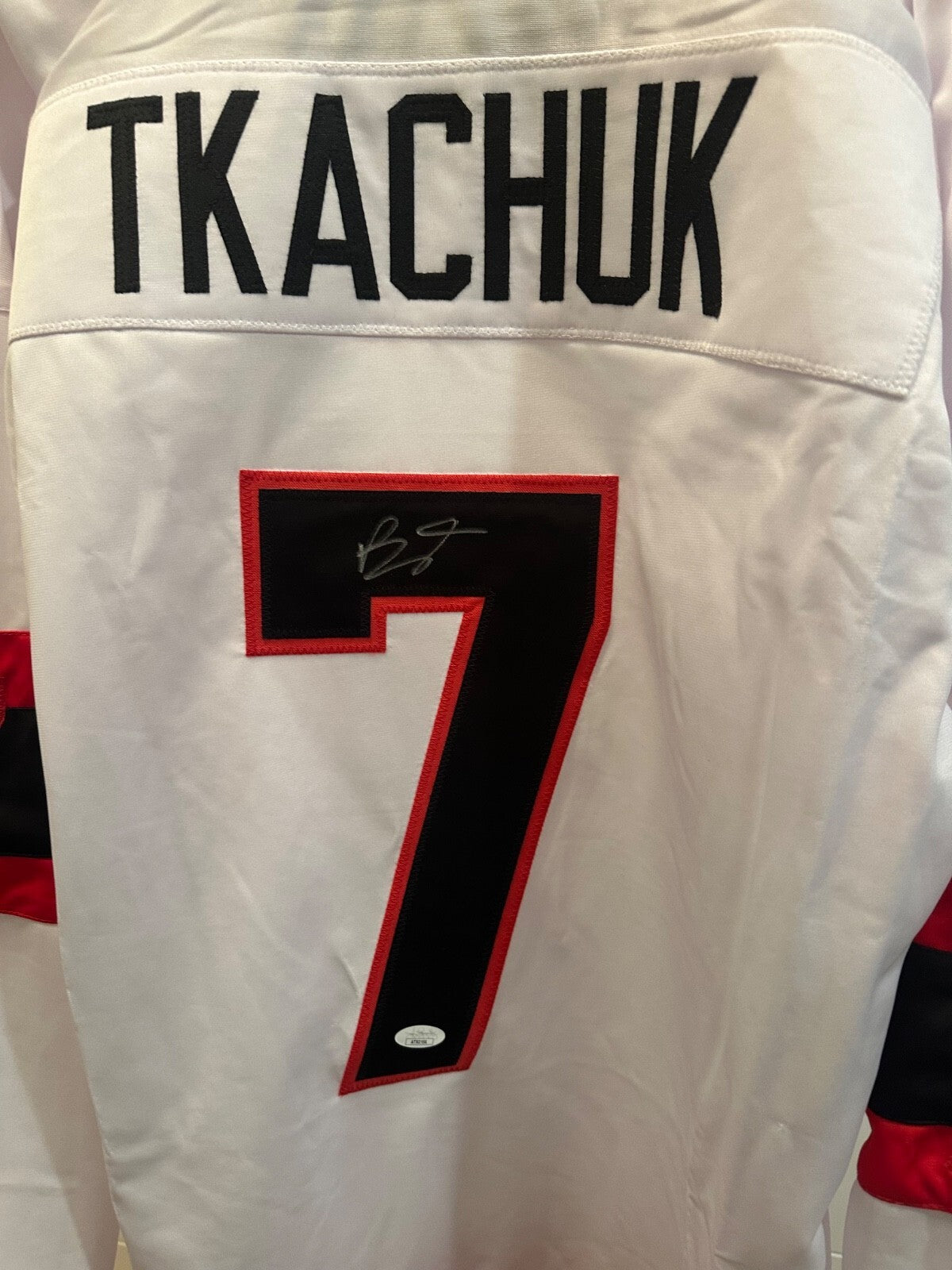 Brady Tkachuk Signed Ottawa Senators White Jersey – JSA Authenticated