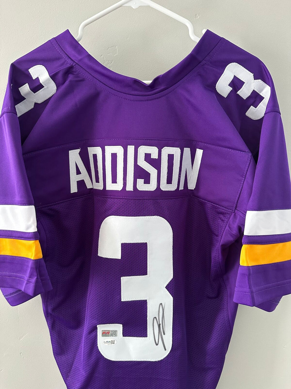 Jordan Addison Signed Vikings Jersey #3 – JSA Authenticated