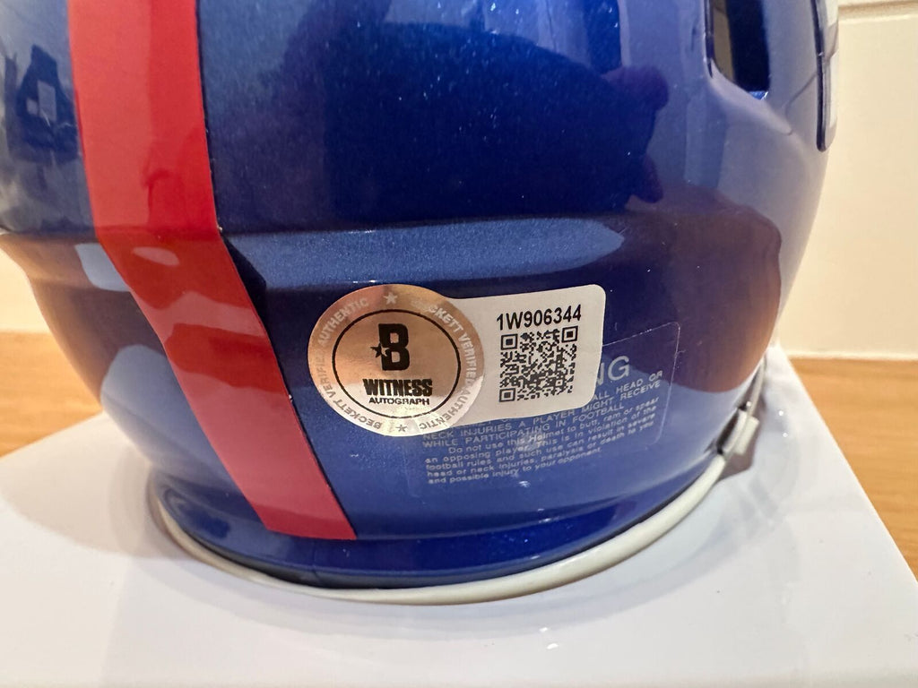 Dexter Lawrence II Signed New York Giants Riddell Speed Mini Helmet – Beckett