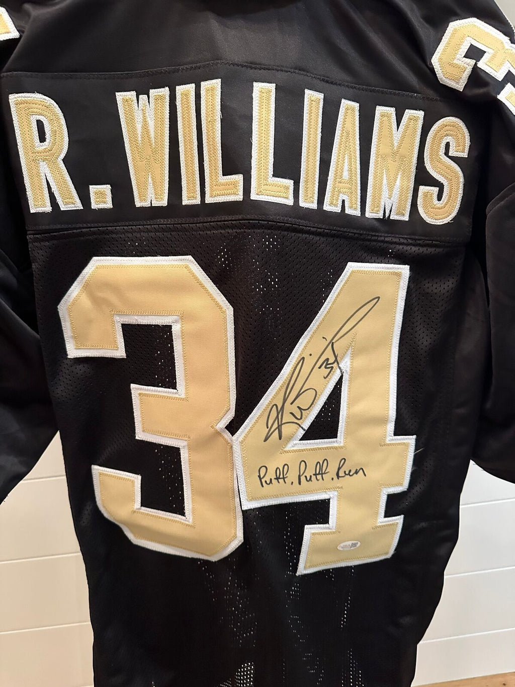 Ricky Williams Autographed New Orleans Saints Jersey w/ "Puff, Puff, Pass" Inscr