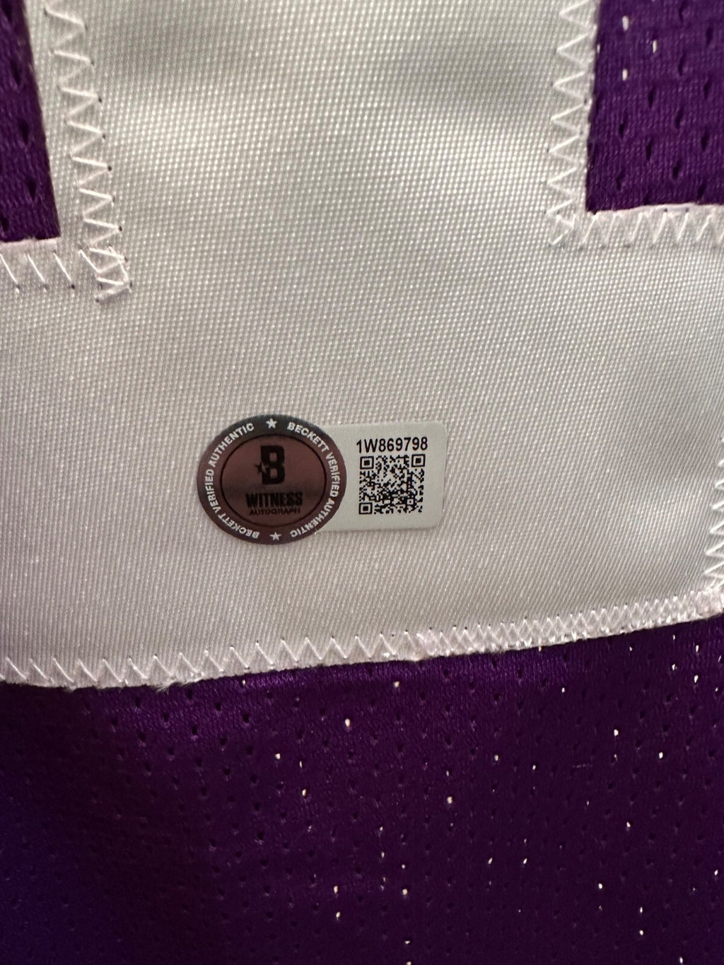 Michael Clayton Signed LSU Tigers #14 Purple Jersey – Beckett Witnessed