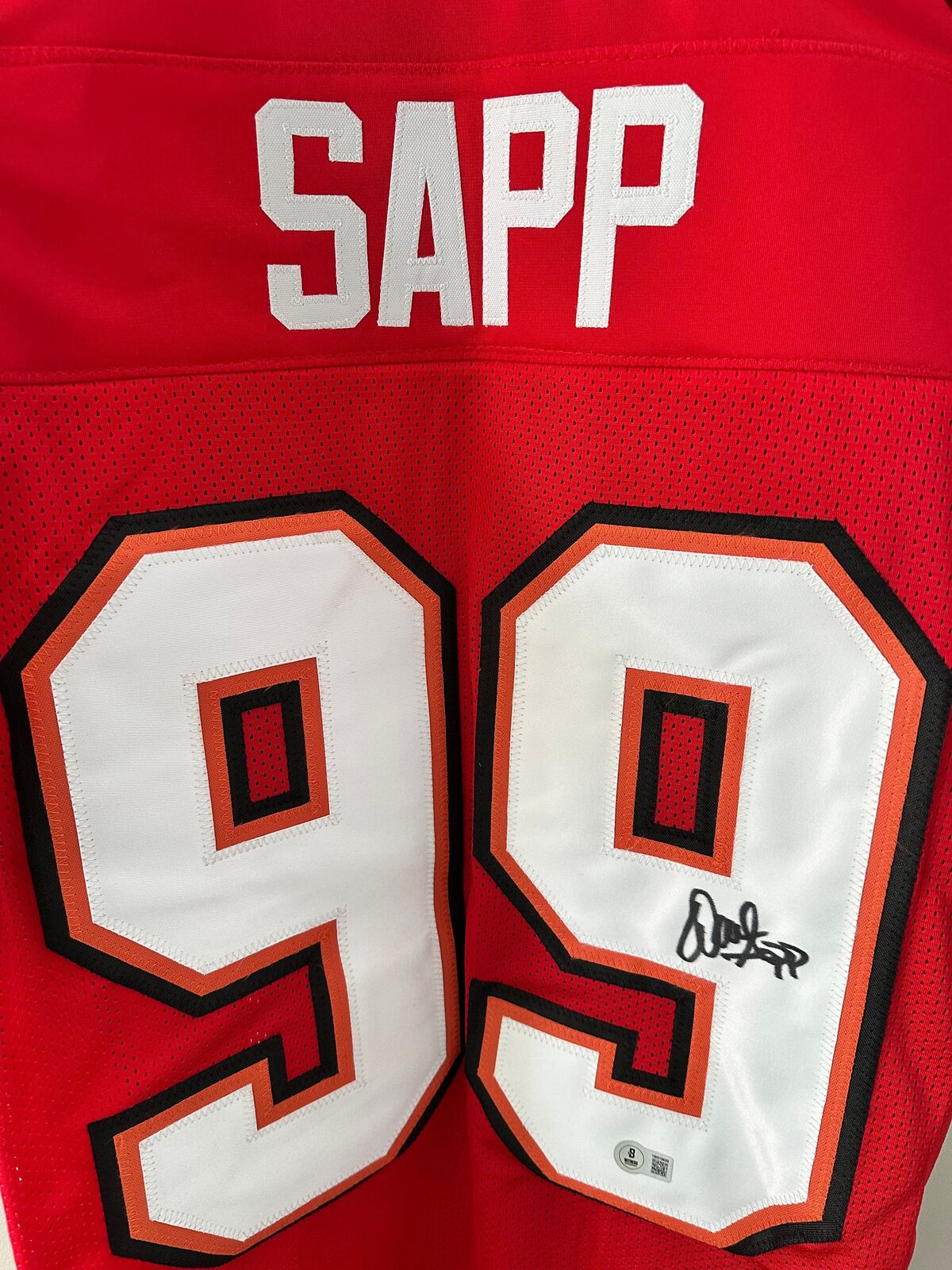 Warren Sapp Signed Buccaneers Jersey #99 – Beckett Witnessed COA
