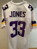 Aaron Jones Signed Minnesota Vikings #33 White Jersey – Beckett Witnessed