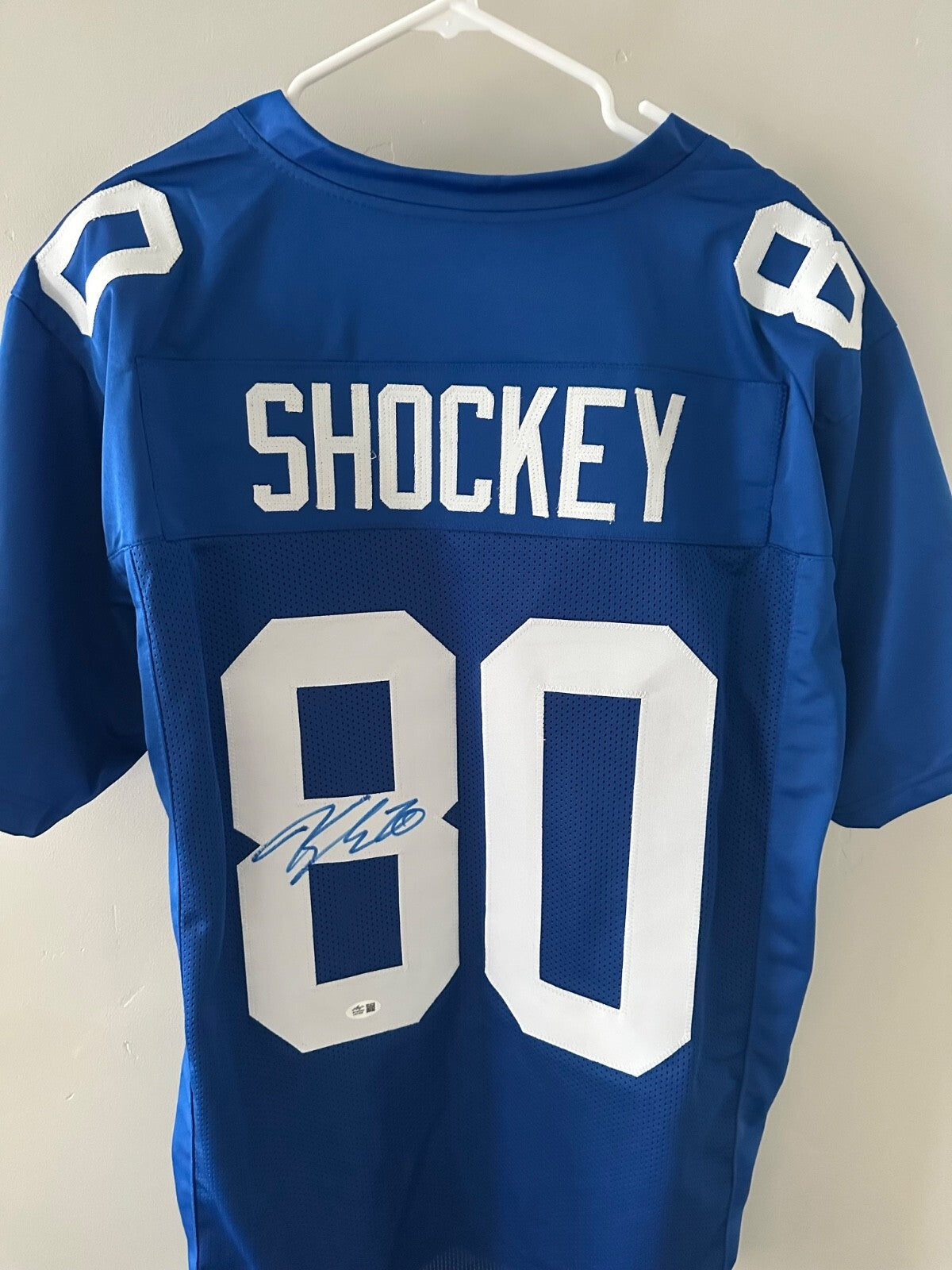Jeremy Shockey Signed New York Giants Jersey – Leaf Witnessed COA