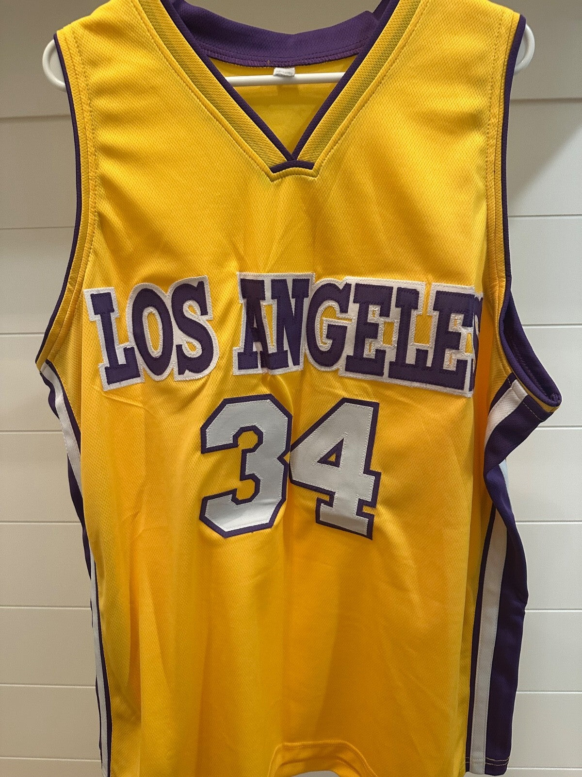 Shaquille O’Neal Signed Lakers #34 Gold Jersey – JSA Witnessed COA