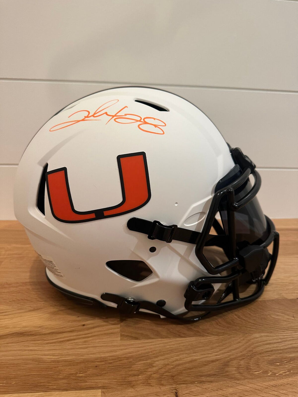 Clinton Portis Signed Miami Hurricanes Full-Size Riddell Authentic Helmet – PSA