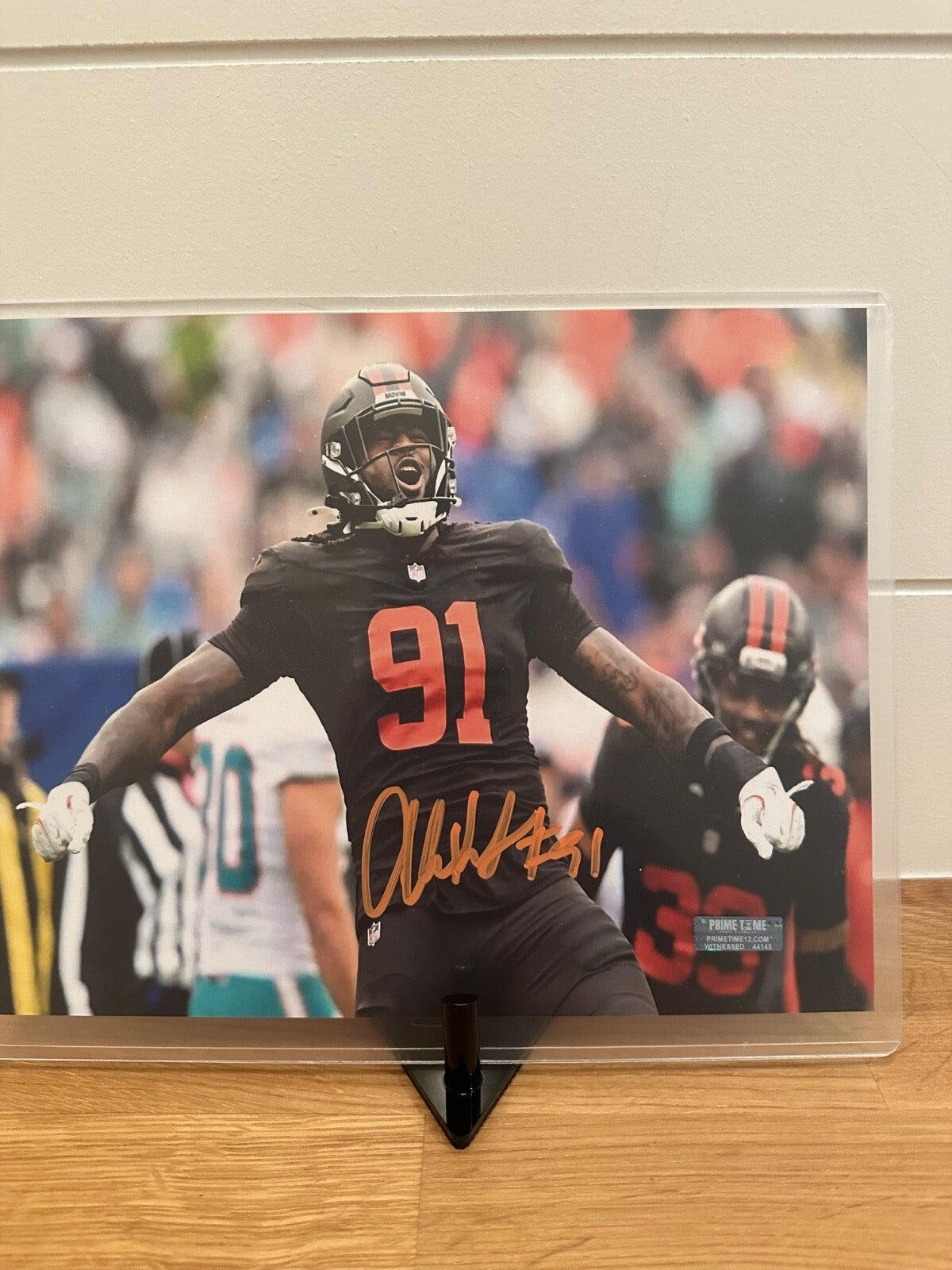 Alex Wright Signed Cleveland Browns 8×10 Photo – Prime Time Witnessed