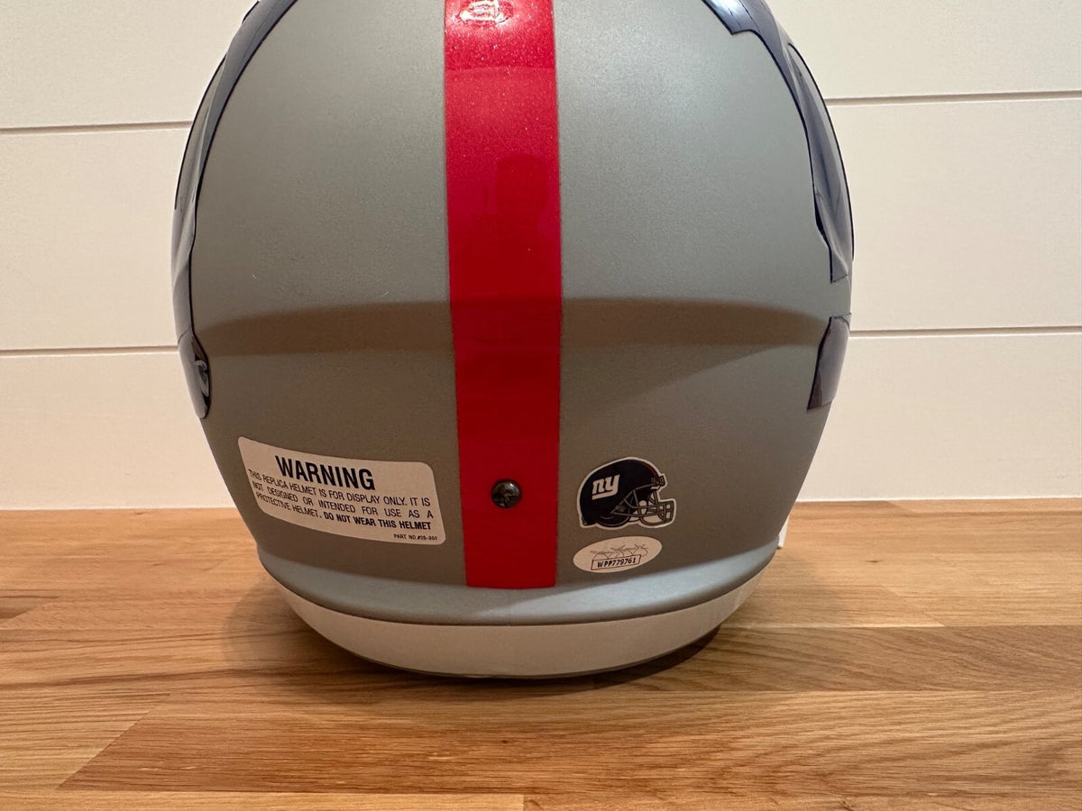 Daniel Jones Signed New York Giants Full-Size AMP Replica Helmet – JSA COA