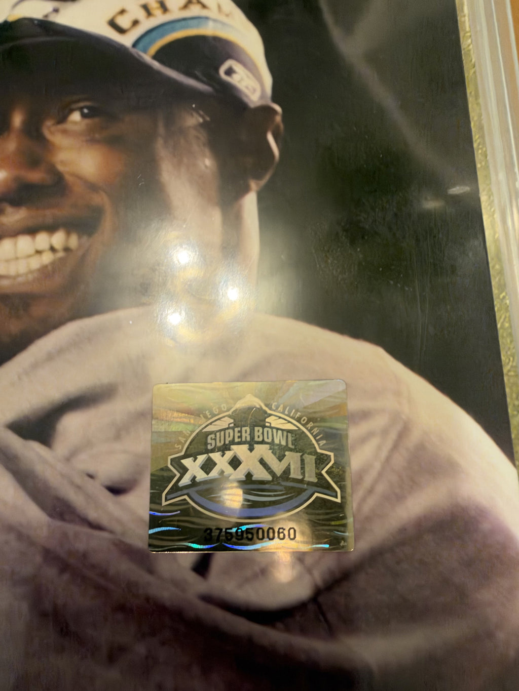 Dexter Jackson Signed 8x10 Photo Buccaneers Super Bowl XXXVII MVP Trophy