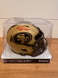 Dee Winters Signed 49ers Gold Riddell Mini Helmet – Beckett Witnessed