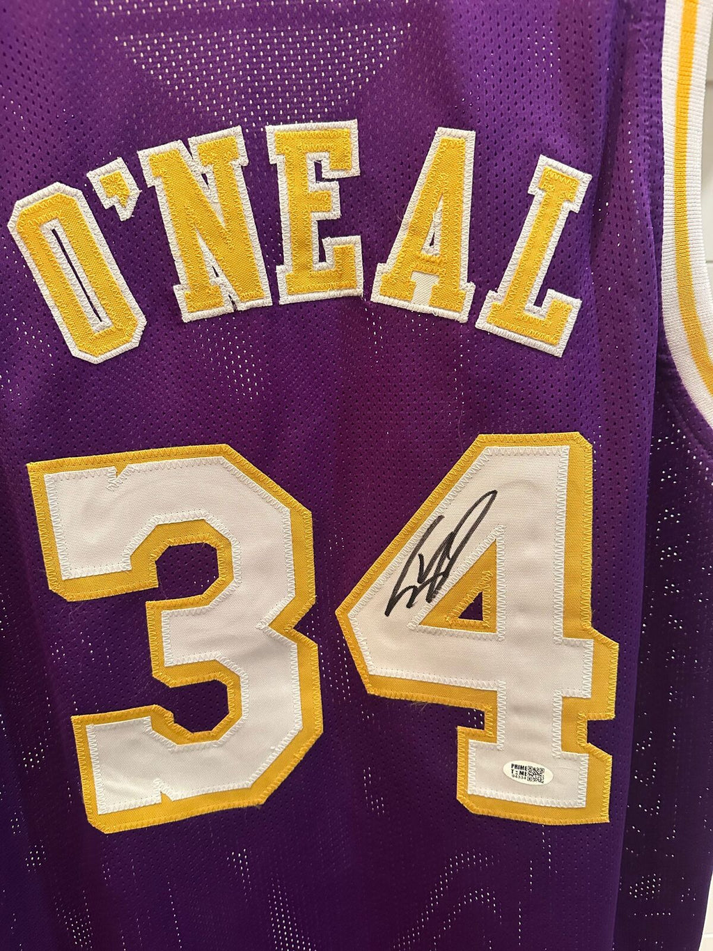 Shaquille O’Neal Signed Los Angeles Lakers #34 Purple Jersey – Prime Time COI